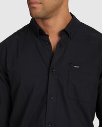 3 THAT'LL DO STRETCH LONG SLEEVE SHIRT Black M551VRTD RVCA
