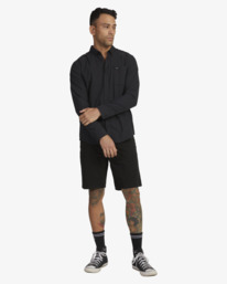 4 THAT'LL DO STRETCH LONG SLEEVE SHIRT Black M551VRTD RVCA
