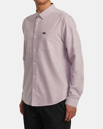 4 That'll Do Stretch - Long Sleeve Shirt for Men Purple M551VRTD RVCA