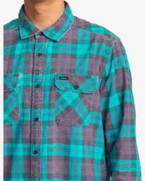 3 Panhandle Flannel Shirt Purple M5531RPH RVCA