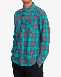 4 Panhandle Flannel Shirt Purple M5531RPH RVCA