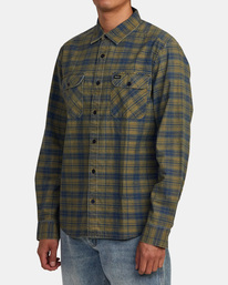 4 Panhandle Flannel Shirt White M5531RPH RVCA