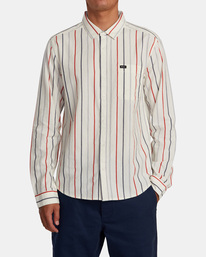 1 That'll Do Dobby Long Sleeve Shirt White M556WRDE RVCA