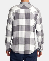 rvca, That'll Work Flannel Long Sleeve Shirt, SMOKE (smk) THATLL WORK FLANNEL LS M5993RTW