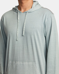 3 PTC Pigment Hooded Long Sleeve Tee Grey M915PRPH RVCA