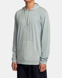 4 PTC Pigment Hooded Long Sleeve Tee Grey M915PRPH RVCA