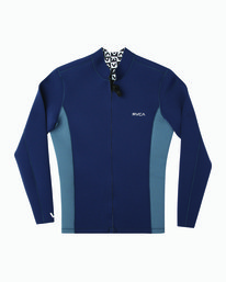 0 Ancell Front Zip Neoprene Wetsuit Jacket Blue MR01URFZ RVCA
