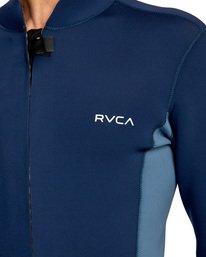 3 Ancell Front Zip Neoprene Wetsuit Jacket Blue MR01URFZ RVCA