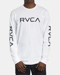 2 Big RVCA - langärmeliges Top für Herren Weiss S1LSRARVP0 RVCA