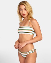 2 Isle Medium - Striped Bikini Bottoms for Women White S3SBRVRVP0 RVCA