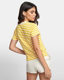 3 Murphy Stripe - Striped T-Shirt for Women White S3SSRBRVP0 RVCA