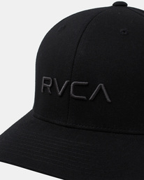3 RVCA Flex Fit - Flexfit Hat for Men Black S5CPRSRVP0 RVCA