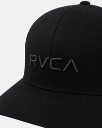 12 RVCA Flex Fit - Flexfit Hat for Men Black S5CPRSRVP0 RVCA