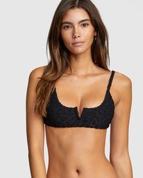 2 Wild - V-Wire Bikini Top for Women Black U3STRMRVF0 RVCA