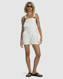 4 Denim Sloucher Overalls White UVJDS00106 RVCA