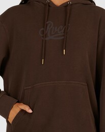 3 LOUNGE AROUND OS HOODIE Brown UVJFT00120 RVCA