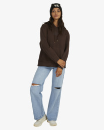 4 LOUNGE AROUND OS HOODIE Brown UVJFT00120 RVCA