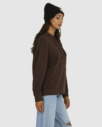 1 LOUNGE AROUND OS HOODIE Brown UVJFT00120 RVCA