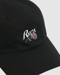 3 Roses Only Dad Cap Black UVJHA00166 RVCA
