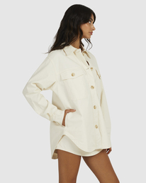 4 Twill - Überhemd für Frauen Weiss UVJJK00117 RVCA