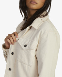 3 ROY CORD JACKET White UVJJK00127 RVCA