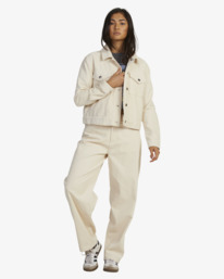 4 ROY CORD JACKET White UVJJK00127 RVCA