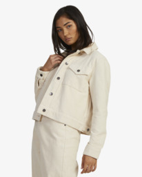 1 ROY CORD JACKET White UVJJK00127 RVCA