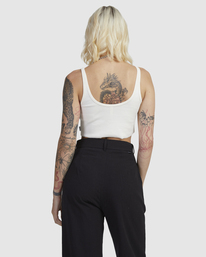 3 CIRCA CROPPED TANK White UVJKT00162 RVCA