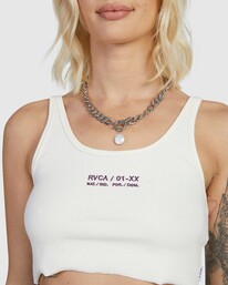 4 CIRCA CROPPED TANK White UVJKT00162 RVCA