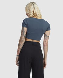 2 CIRCA HALF BABY T-SHIRT Black UVJKT00163 RVCA