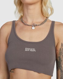 4 OLD RVCA CROPPED TANK Grey UVJKT00166 RVCA