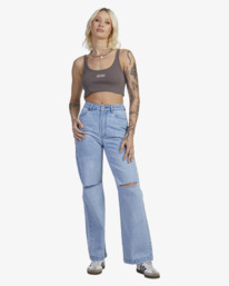 5 OLD RVCA CROPPED TANK Grey UVJKT00166 RVCA
