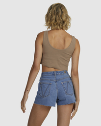 2 Warp Scooped Tank Brown UVJKT00172 RVCA