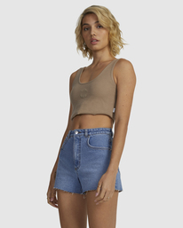 1 Warp Scooped Tank Brown UVJKT00172 RVCA