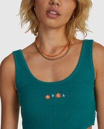 3 Hand Picked Scooped Tank Blue UVJKT00174 RVCA