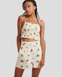 1 Mel G Flutter Pops Short White UVJNS00102 RVCA