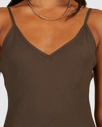 4 OFF DUTY BIAS MINI DRESS White UVJWD00145 RVCA