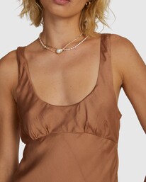 4 Say So Dress Brown UVJWD00180 RVCA