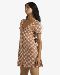 3 RVCA Healing Understated Dress Brown UVJWD00194 RVCA