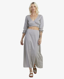 4 ECLIPSE JUNE MAXI SKIRT White UVJWK00122 RVCA