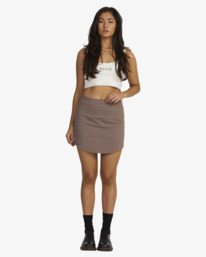 4 TWILL MINI SKIRT Grey UVJWK00125 RVCA