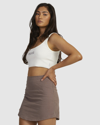 1 TWILL MINI SKIRT Grey UVJWK00125 RVCA