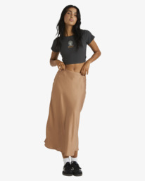 4 Annika Midi Skirt Brown UVJWK00132 RVCA