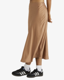 1 Annika Midi Skirt Brown UVJWK00132 RVCA