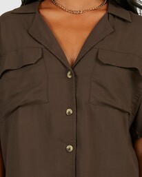 3 CAFFEINATED OVERSHIRT White UVJWT00123 RVCA
