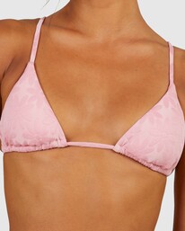 3 Daisy Slide Triangle Bikini Top Pink UVJX300105 RVCA