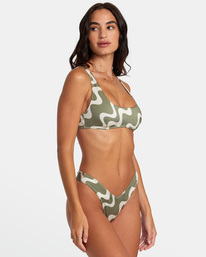 6 Waves Scooped Bralette Bikini Top Green UVJX300114 RVCA