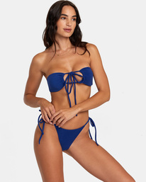 6 Tezzy Solid Halter Bikini Top Purple UVJX300119 RVCA
