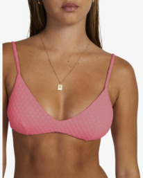 3 LACEY TRILETTE BIKINI TOP Pink UVJX300120 RVCA