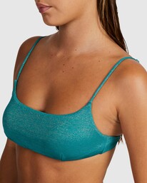 4 Seaside Bralette Bikini Top Blue UVJX300125 RVCA